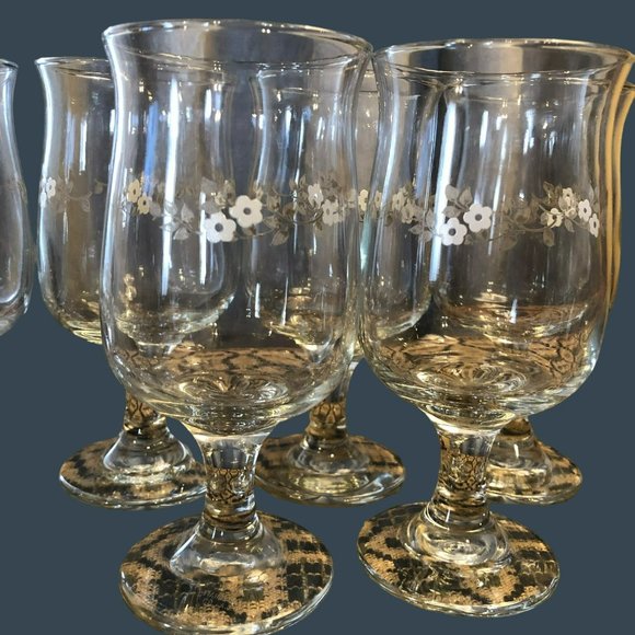 Pfaltzgraff Remembrance Water Wine Glasses 6 oz Set of 6 Discontinued - Picture 1 of 6